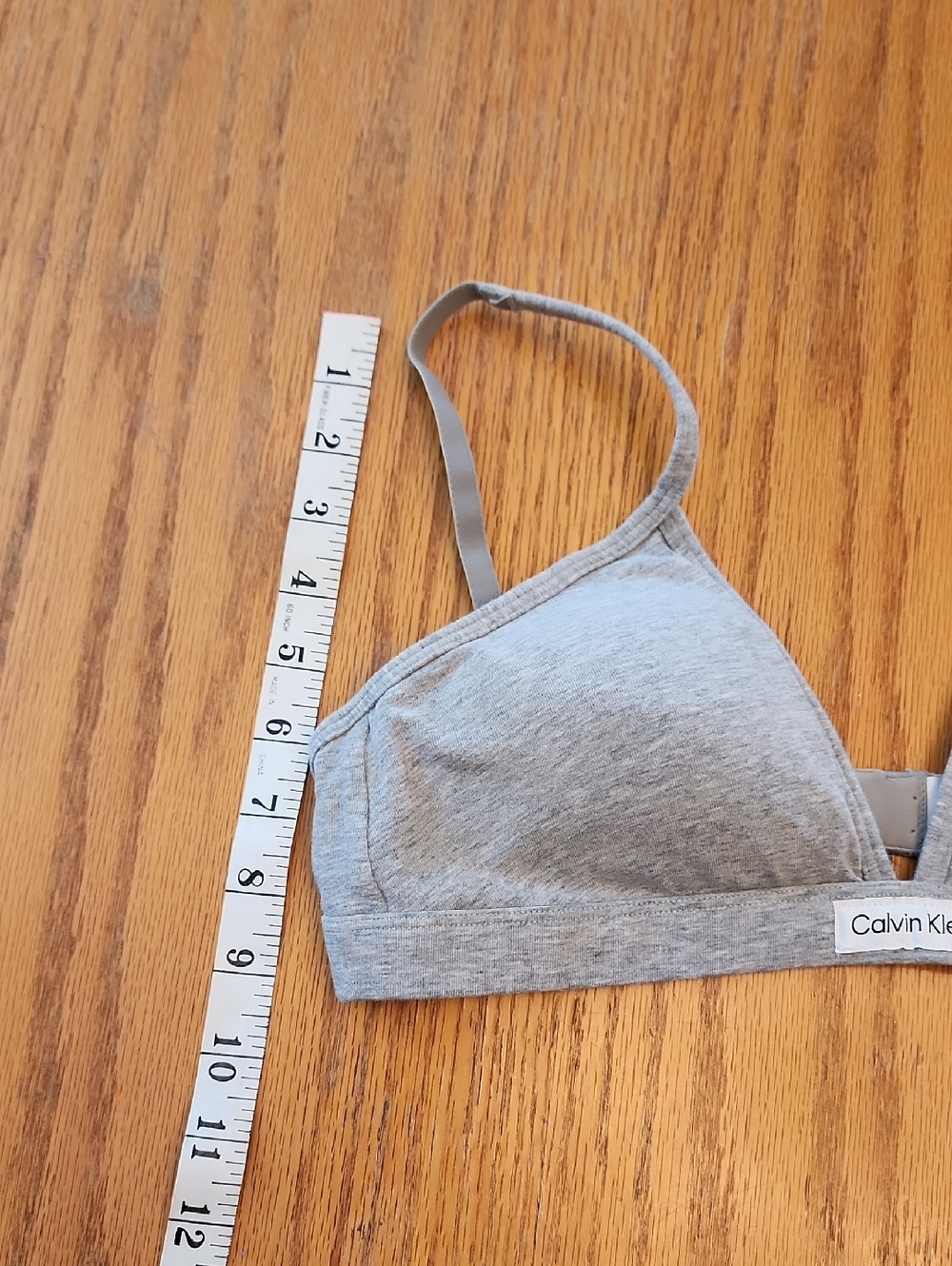 Calvin Klein Heather Gray Triangle Bralette - Women's Intimates - Picture 8 of 15